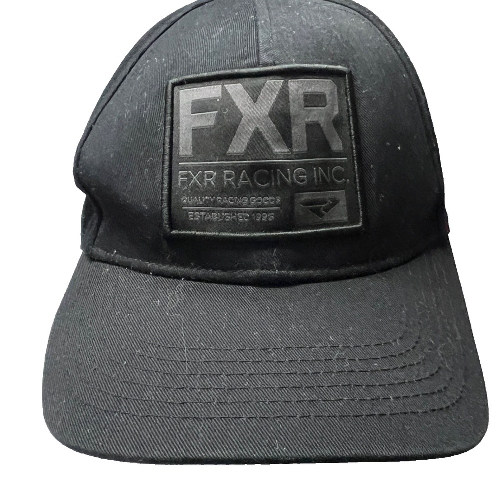 FXR Racing Hat Race SnapBack Baseball Cap Adjustable Black One Size 100% Cotton